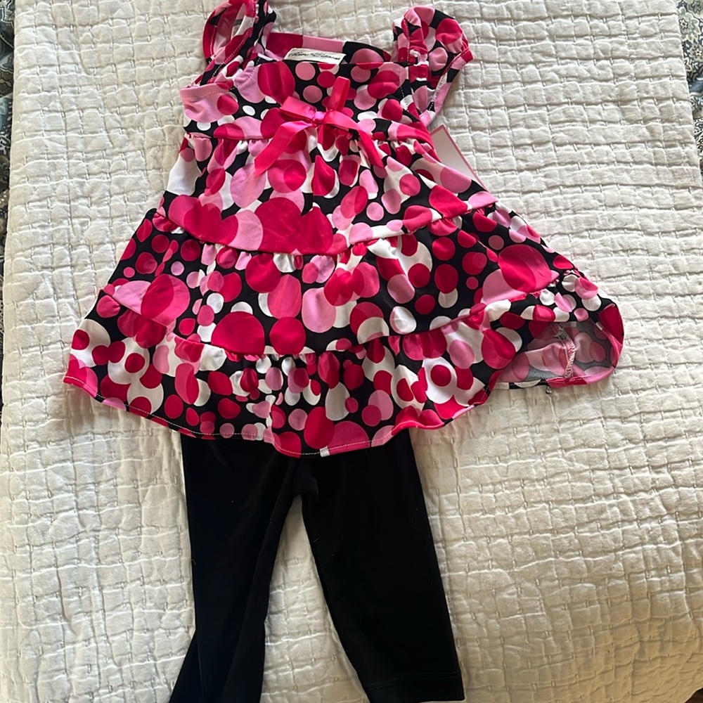 Rare edition, two piece set girls 6 to 9 months